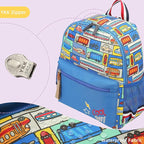 willikiva Cartoon Bus 12 Kindergarten Backpack - Image 6