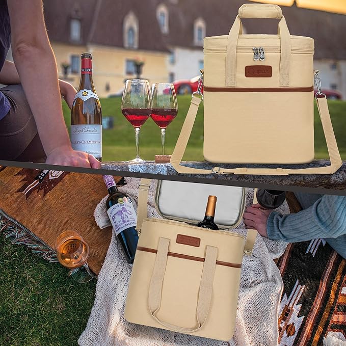 Opux 6 Bottle Carrier Tote | Insulated Padded Cooler Bag - Image 7