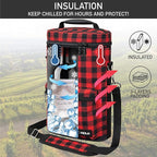 Opux 2 Bottle Wine Tote Carrier, Insulated Cooler Bag - Image 2