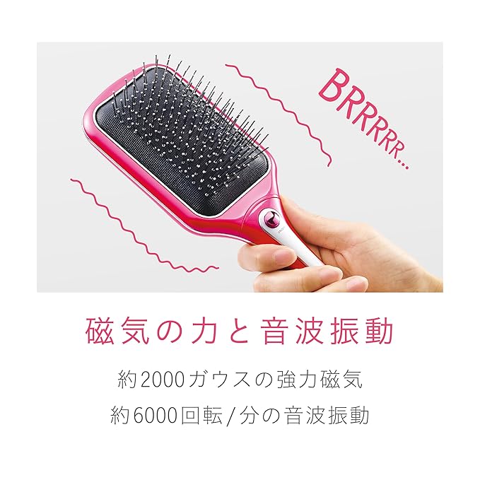 Reset Brush Paddle Type (Dry Battery Type) KBE-2811/VP (Vivit Pink)【Japan Domestic Genuine Products】
