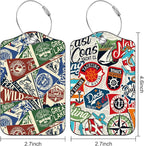 2 Pack Luggage Tag for Suitcase Nautical Patches Mountain Lake Camp Flag - Image 2
