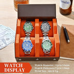 Watch Roll Travel Case for 4 Watchs Storage and Organizer, Leather Watch Box - Image 7