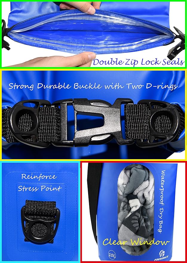 Freegrace Waterproof Dry Bags Set Of 3 Dry Bag - Image 3