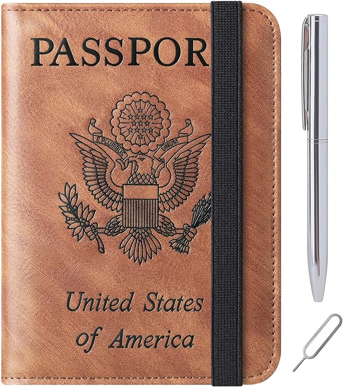 Passport Holder Cover Wallet Travel Essentials Leather Rfid Blocking Case by LOHASLIFE