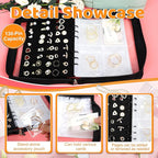 Meneng Earring Travel Case Organizer: Transparent Jewelry Storage Book - Image 2