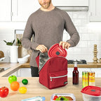 opux Lunch Box for Girls Boys Kids, Insulated Leakproof Lunch Bag, Reusable - Image 3