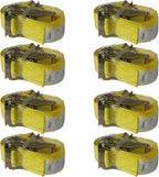 8 Pack Ratchet Strap 2" x 16' E Track Heavy-Duty Cargo Tie Downs 4400LBS by pitstop