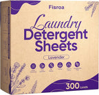Lavender Laundry Detergent Sheets Travel Eco-friendly 300 Loads Fisroa Clothes by Fisroa