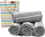 HILLFAIR Cotton Turkish Beach Towels, Quick Dry Lightweight Sand Free Peshtemal by HILLFAIR