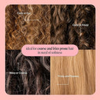 MONDAY HAIRCARE Smooth Shampoo + Conditioner Bathroom Set (2 Count) 12 oz Each For Frizzy, Coarse & Curly Hair Made with Coconut Oil, Shea Butter & Vitamin E 100% Recyclable Bottle Pink