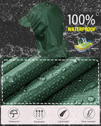 iCreek Hooded Rain Poncho with Pocket Waterproof Lightweight Unisex Raincoat - Image 2