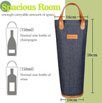 Tirrinia Single Wine Carrier Tote, Insulated Wine Cooler Bag - Image 5