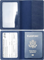 2 Pack Passport covers and Vaccine Card Holder PU Leather Passport Wallet - Image 3