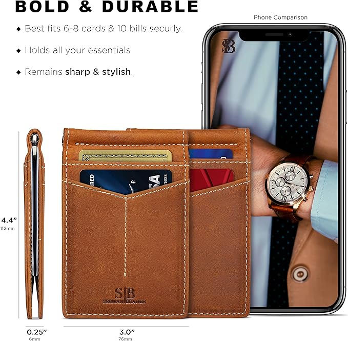 SERMAN BRANDS RFID Blocking Wallet Slim Bifold - Image 3