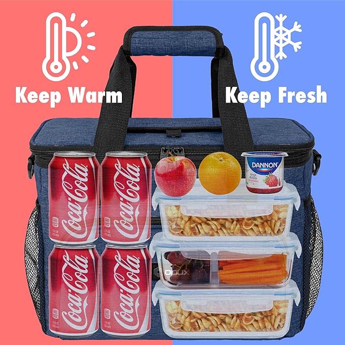 OPUX Soft Cooler Bag, Insulated Collapsible Lunch Cooler Tote - Image 3