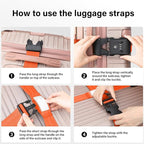 Luggage Straps, 2 Pack Adjustable Heavy Duty Cross Suitcase Straps - Image 7