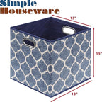SIMPLE HOUSEWARE 13-Inch Collapsible Fabric Cube Storage Bin - Image 6