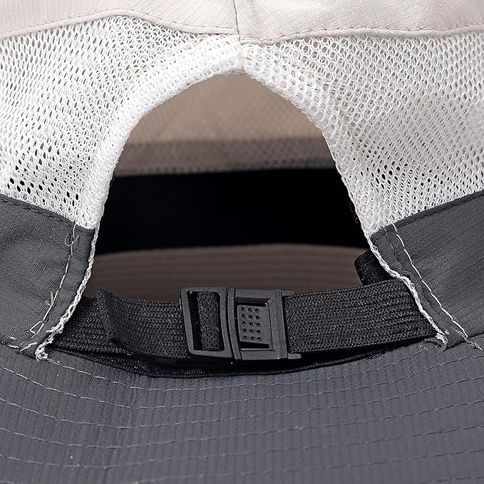 Womens Summer Sun Hat Beach Hat Wide Brim Outdoor UV Protection Hat Foldable - Image 7