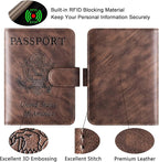Passport Holder Cover Wallet Travel Essentials Leather Rfid Blocking Case - Image 4