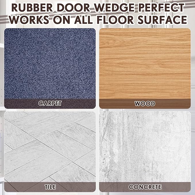 Frienda 4 Pcs Jumbo Door Stoppers Heavy Duty Door Stopper Tall up to 2inch Tall - Image 5