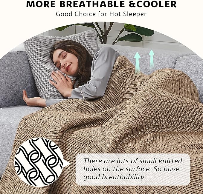 L'AGRATY Knitted Weighted Blanket - Image 4