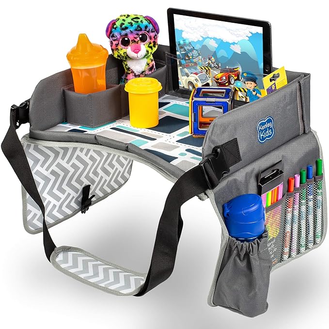 Kenley Kids Travel Tray, Toddler Car Seat Lap Tray, Road Trip Essentials by Kenley+Kids