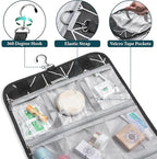 PAVILIA Hanging Toiletry Bag Women Men, Travel Kit Foldable Large Toiletries - Image 3