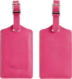 8 Pack Leather Luggage Travel Bag Tags by Travelambo - Image 2