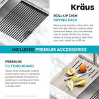 KRAUS Bellucci 30” in. Undermount Workstation Granite Kitchen Sink in White - Image 9