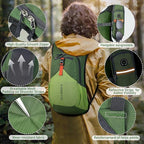 FIORETTO 15L Hiking Backpack for Women Men Mini Packable Backpack Lightweight - Image 3