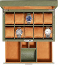 ROTHWELL 10-Slot Watch Box in Leather by RothwellSanFrancisco