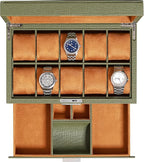 ROTHWELL 10-Slot Watch Box in Leather by RothwellSanFrancisco