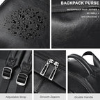 30L Business Laptop Backpack for Women Men, Travel Work Backpack Purse Faux - Image 5