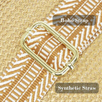 Haytijoe Summer Straw Purse Small Sling Bag RFID Blocking Crossbody Bags - Image 5