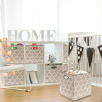SIMPLE HOUSEWARE 13-Inch Collapsible Fabric Cube Storage Bin - Image 3