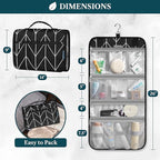 PAVILIA Hanging Toiletry Bag Women Men, Travel Kit Foldable Large Toiletries - Image 2