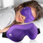 100% Blackout Eye Masks for Sleep: 3D Contoured Zero Eye Pressure Sleeping Mask by FACEMOON