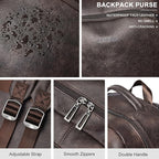 30L Business Laptop Backpack for Women Men, Travel Work Backpack Purse Faux - Image 4