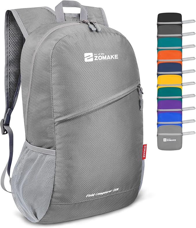 ZOMAKE Lightweight Packable Backpack 20L, Foldable Backpacks Small Daypack by ZOMAKE