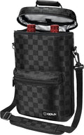opux Wine Bag 2 Bottle Wine Tote Carrier, Insulated Wine Cooler Bag by OPUX