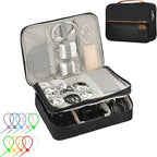 Electronics Accessories Organizer Bag, Waterproof Double LayerTravel Cable by Topbooc
