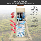 opux Wine Bag Single Bottle Carrier Tote, Insulated Wine Cooler Bag - Image 2