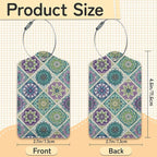 Vintage Mandala Floral Luggage Tag - Image 3