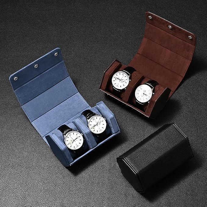 Oirlv Luxury Hexagonal Leather Watch Travel Case Watch Organizer Case - Image 4