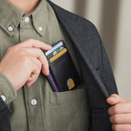 Buffway Slim Minimalist Front Pocket RFID Blocking Leather Wallets - Image 9