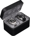 ROTHWELL 2 Watch Travel Case for Men | Compact PU Leather Protective Box by RothwellSanFrancisco
