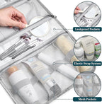 PAVILIA Hanging Toiletry Bag Women Men, Travel Kit Foldable Large Toiletries - Image 4