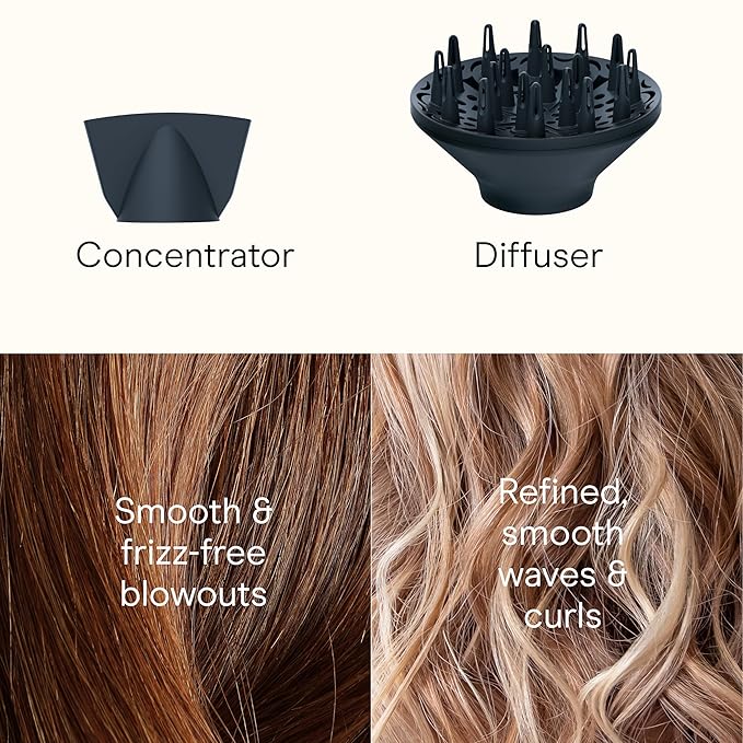 INFINITI PRO CONAIR SmoothWrap Hair Dryer, Blow Dryer with Diffuser and Concentrator Attachments, Advanced Plasma and Ceramic Technology for Less Frizz, More Volume and Body, Mint