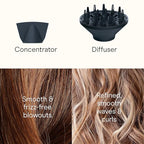 INFINITI PRO CONAIR SmoothWrap Hair Dryer, Blow Dryer with Diffuser and Concentrator Attachments, Advanced Plasma and Ceramic Technology for Less Frizz, More Volume and Body, Mint