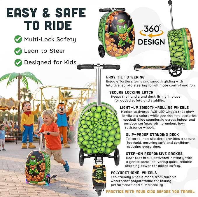 Hardshell Kids Ride-On Luggage - Image 5
